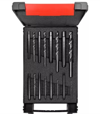 WIHA Screw extractor set Hex, 17-pcs. with spiral drill bit incl. box