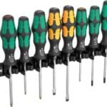 WERA 9650 Magnetic rail Kraftform screwdriver set Screwdriver set, 9-piece set, on a magnetic rai