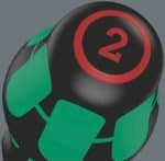 WERA 9650 Magnetic rail Kraftform screwdriver set Screwdriver set, 9-piece set, on a magnetic rai