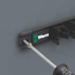 WERA 9650 Magnetic rail Kraftform screwdriver set Screwdriver set, 9-piece set, on a magnetic rai