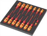WERA 9711 Foam insert VDE screwdriver set 1 VDE-insulated screwdriver set, 16-pieces