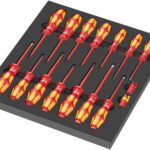 WERA 9711 Foam insert VDE screwdriver set 1 VDE-insulated screwdriver set, 16-pieces