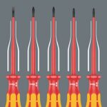 WERA 9711 Foam insert VDE screwdriver set 1 VDE-insulated screwdriver set, 16-pieces