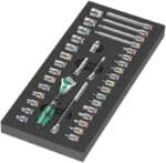 WERA 9720 Einlage 8000 A ZyklopSet 1 Zyklop ratchet set, 1/4, 37-pieces
