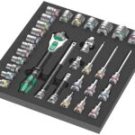 WERA  9722 Foam insert 8000 C Zyklop 1/2 ratchet set 1 Zyklop ratchet set, 31-pieces