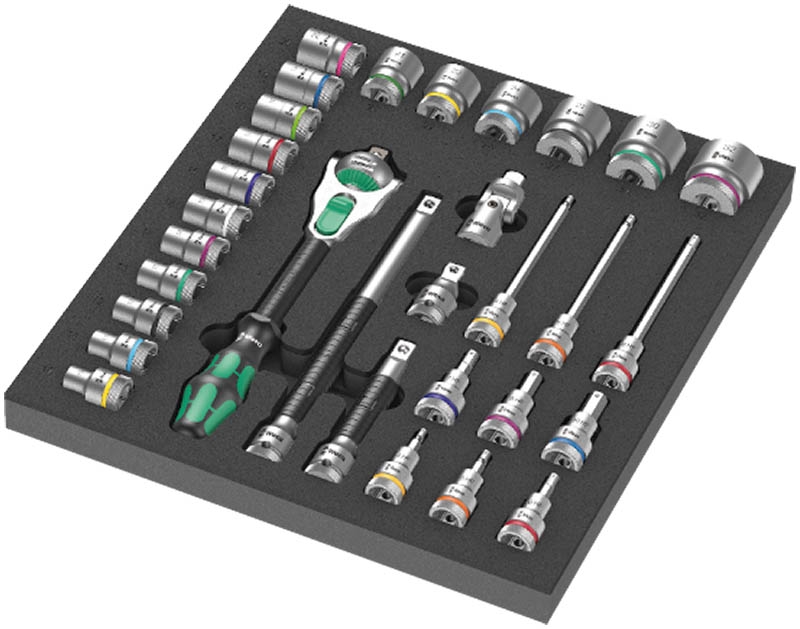 05150112001.jpg WERA 9722 Foam insert 8000 C Zyklop 1/2 ratchet set 1 Zyklop ratchet set, 31-pieces