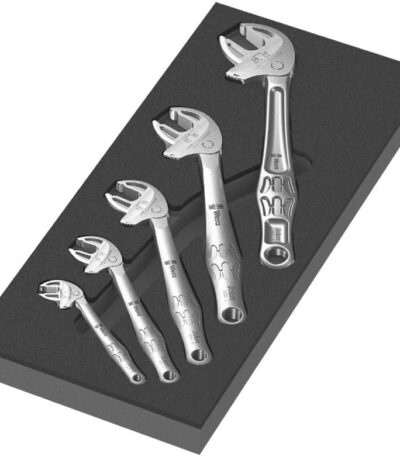WERA 9732 Foam insert 6004 Joker set 1 self-setting spanner set, 5-pieces