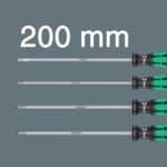 WERA 335/350/355/4 Screwdriver set, 200 mm-long blades