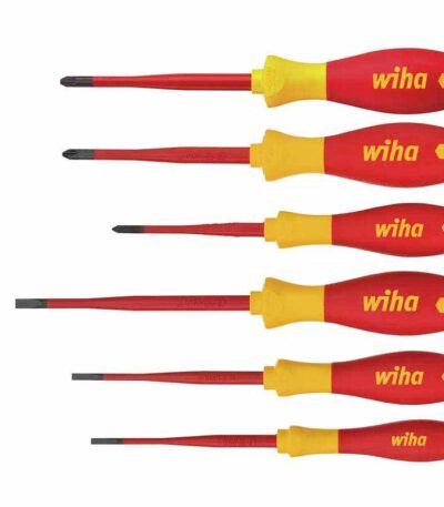WIHA Screwdriver set SoftFinish® electric slimFix Slotted, Phillips, PlusMinus/Pozidriv 6-pcs.