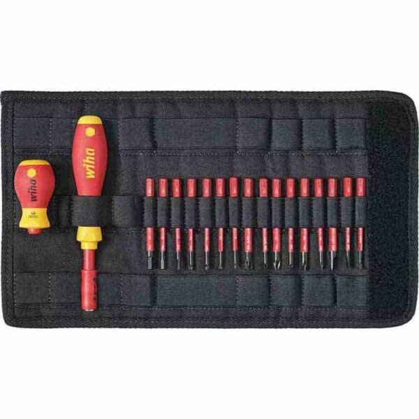 WIHA Screwdriver and bit set slimVario® Mixed,19-pcs. incl. folding bag