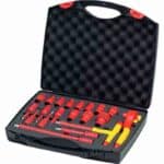 WIHA Ratchet wrench set insulated 1/2” 21-pcs. incl. case
