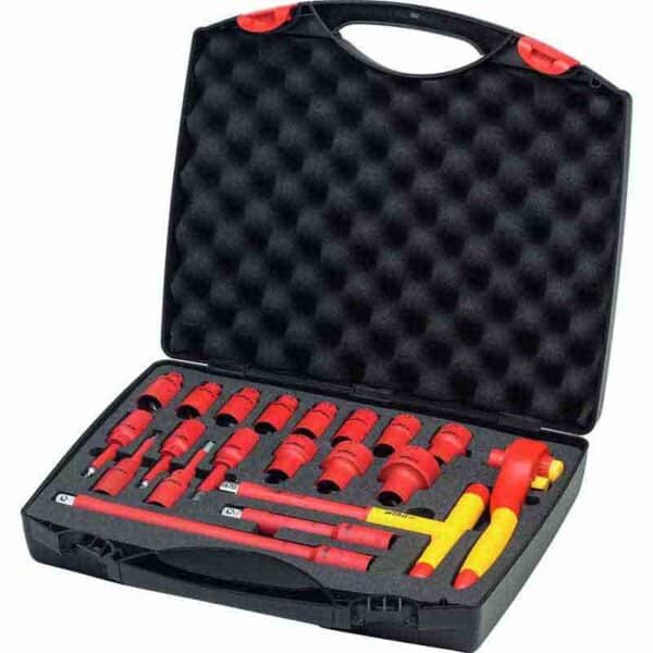 WIHA Ratchet wrench set insulated 1/2” 21-pcs. incl. case