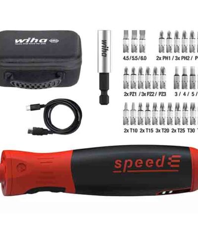 WIHA Electric screwdriver speedE® PocketDrive with bit box and bag