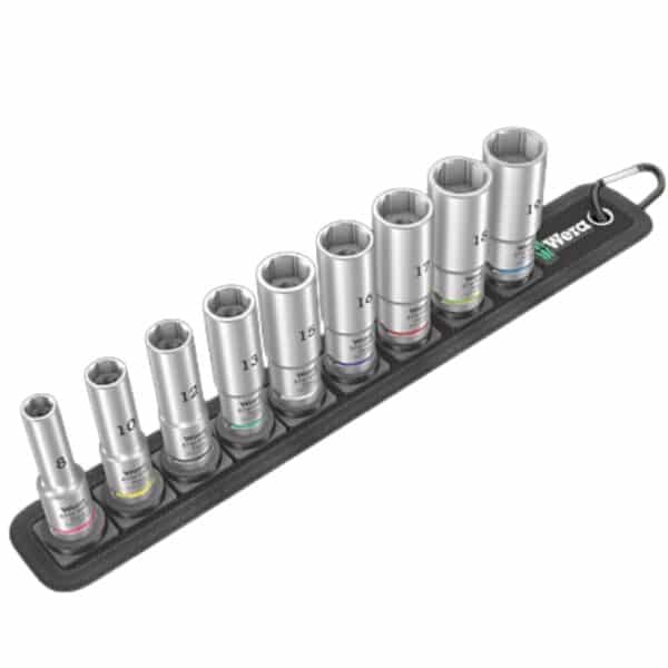 WERA - Belt B Deep 1 socket set, 3/8 drive, 9 pieces