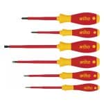 WIHA - Screwdriver set SoftFinish® electric Slotted, Phillips 6-pcs