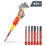 WIHA - Screwdriver with bit magazine LiftUp VDE Slotted, Philips with 6slimBits - Image 2
